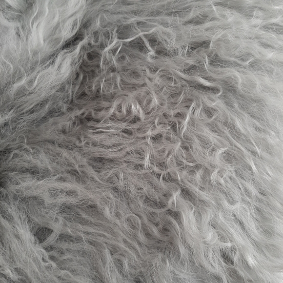 Williams Sonoma Genuine Mongolian 20" Pillow Cover Gray - Picture 11 of 11